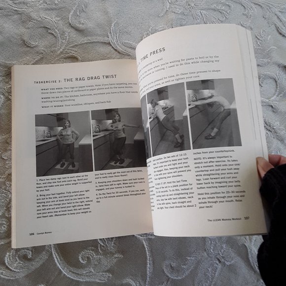 The Clean Momma Workout Get Lean While You Clean Carolyn Barnes PB Book - Picture 8 of 8
